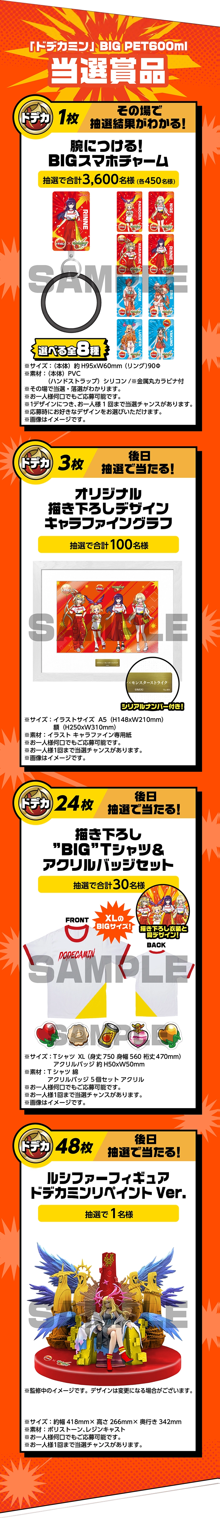 「ドデカミン」BIG PET600ml 当選賞品